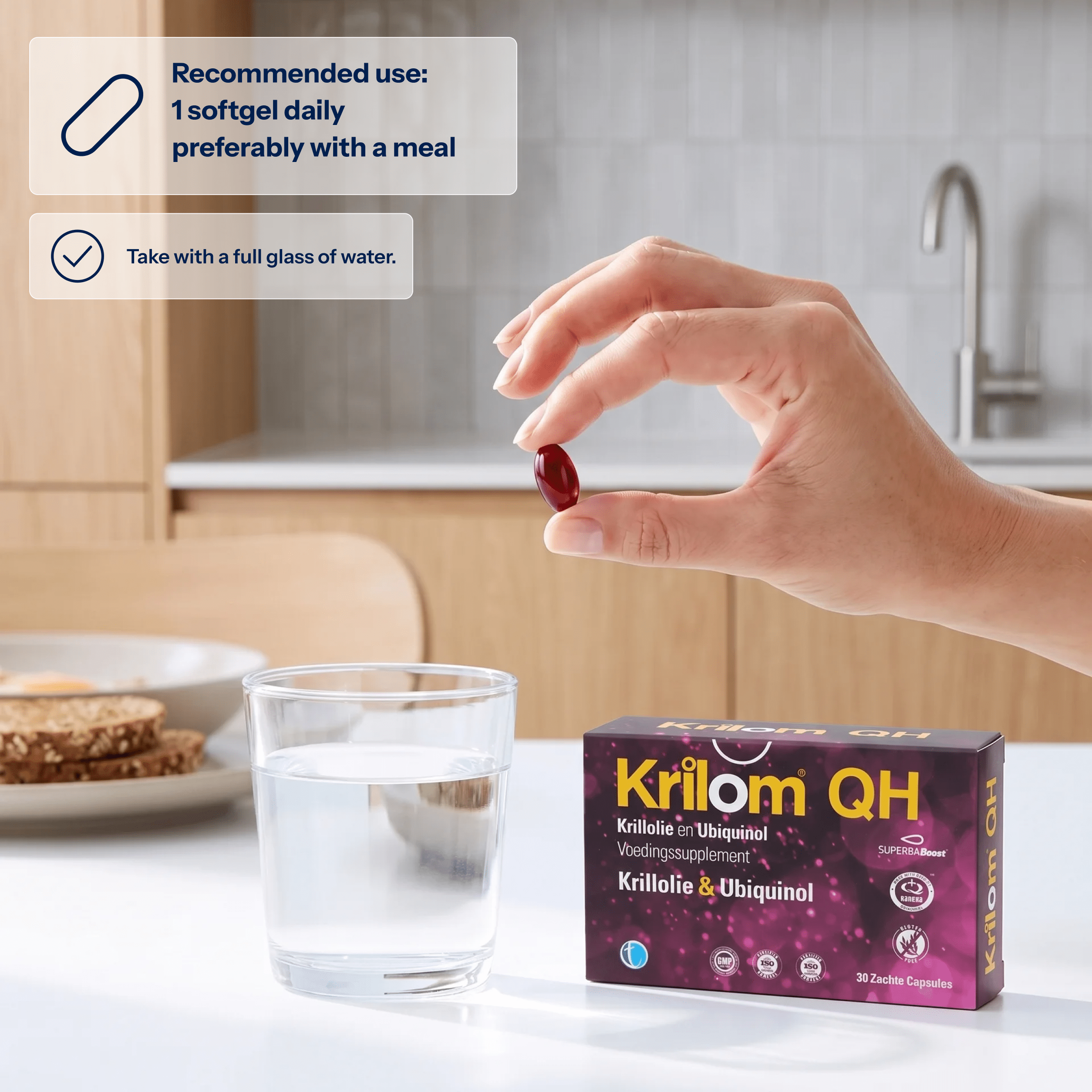 Krilom QH | Krill Oil & Ubiquinol Food Supplement - TAB Vitamins
