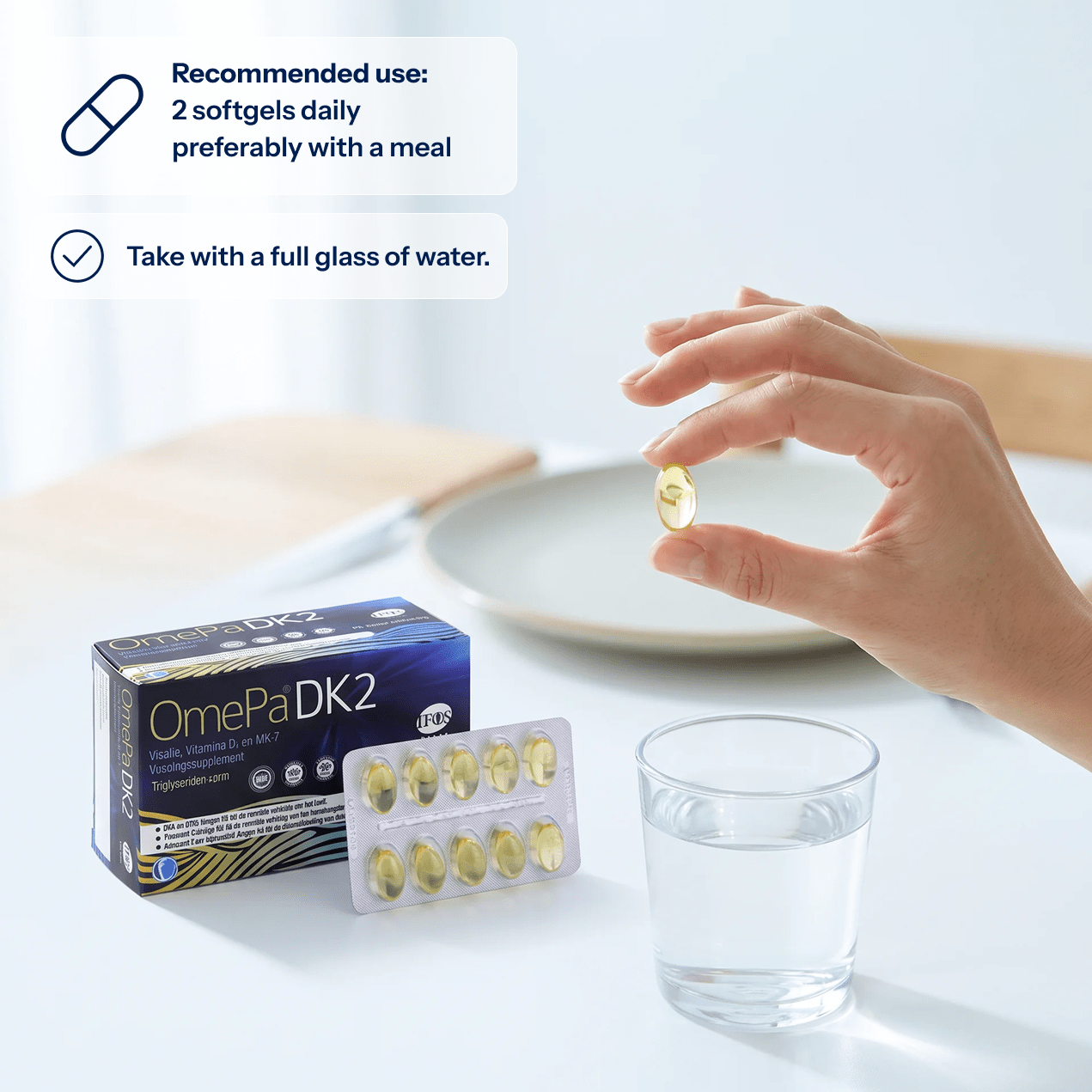 OmePa DK2 | Omega-3 & Vitamin D3 + K2 Supplement - TAB Vitamins