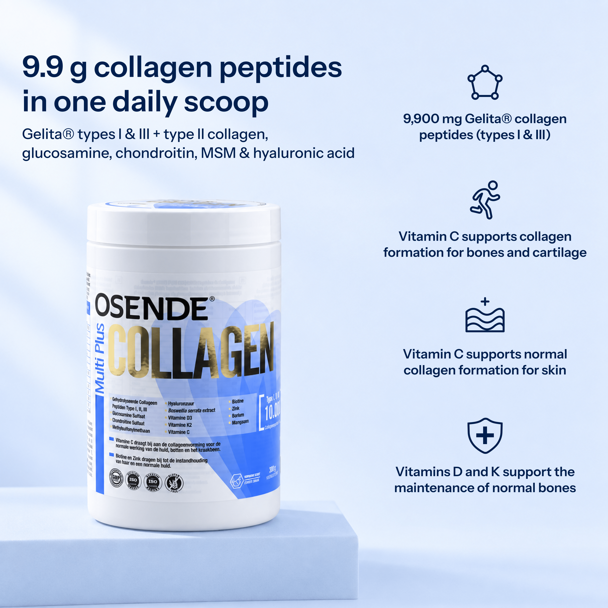 OSENDE Multi Plus Collagen | Daily Food Supplement - TAB Vitamins