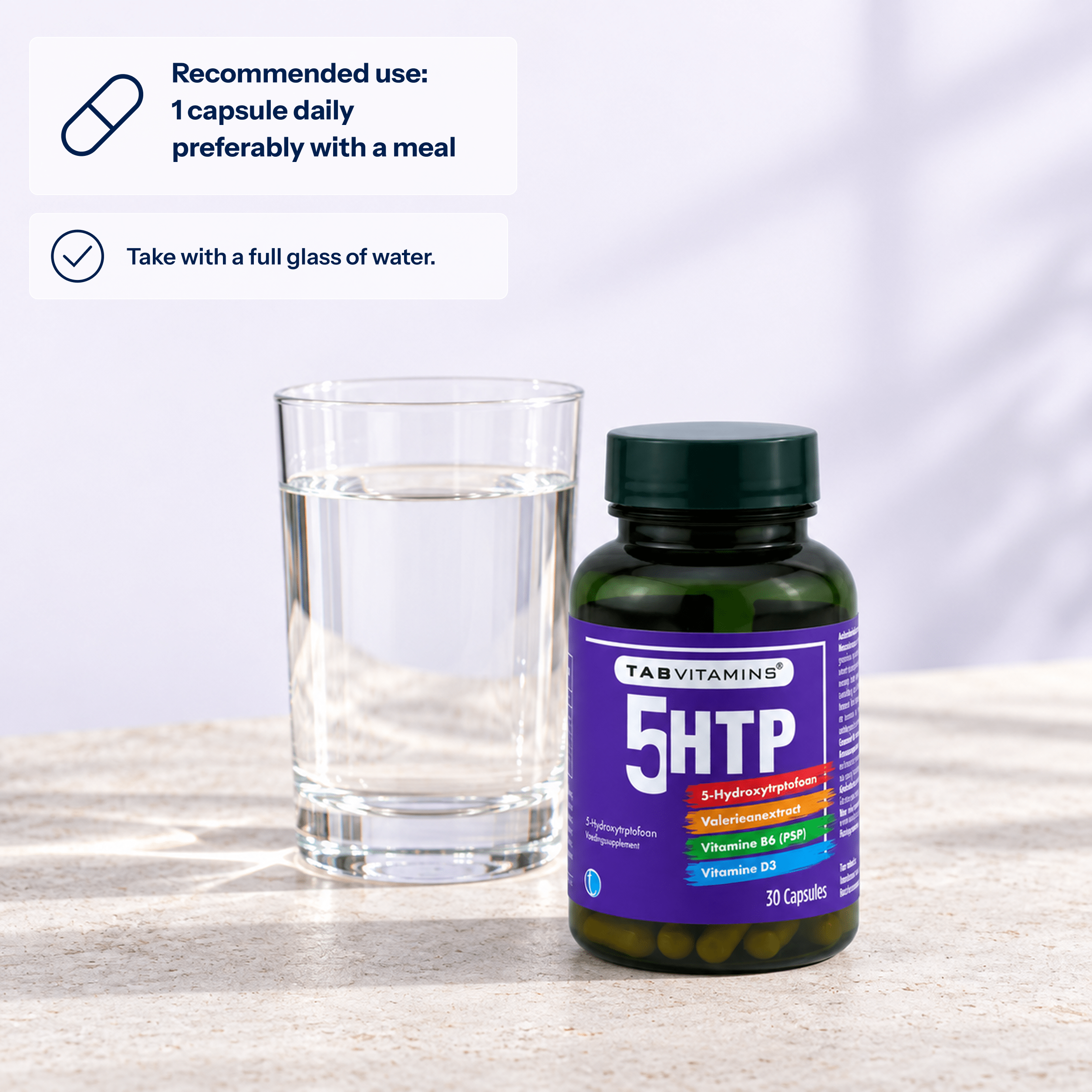 TAB Vitamins 5-HTP | Daily Food Supplement - TAB Vitamins