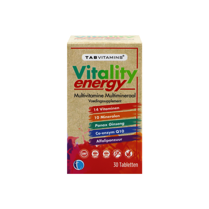 TAB Vitamins Vitality Energy | Multivitamin & Multimineral Supplement